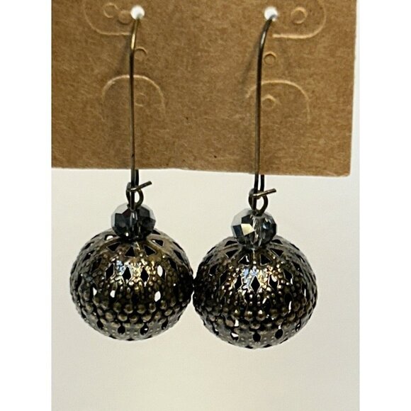 Plunder Jewelry Earrings Plunder Camie Earrings Bronze Metal Balls Beaded Dangle - Picture 2 of 5